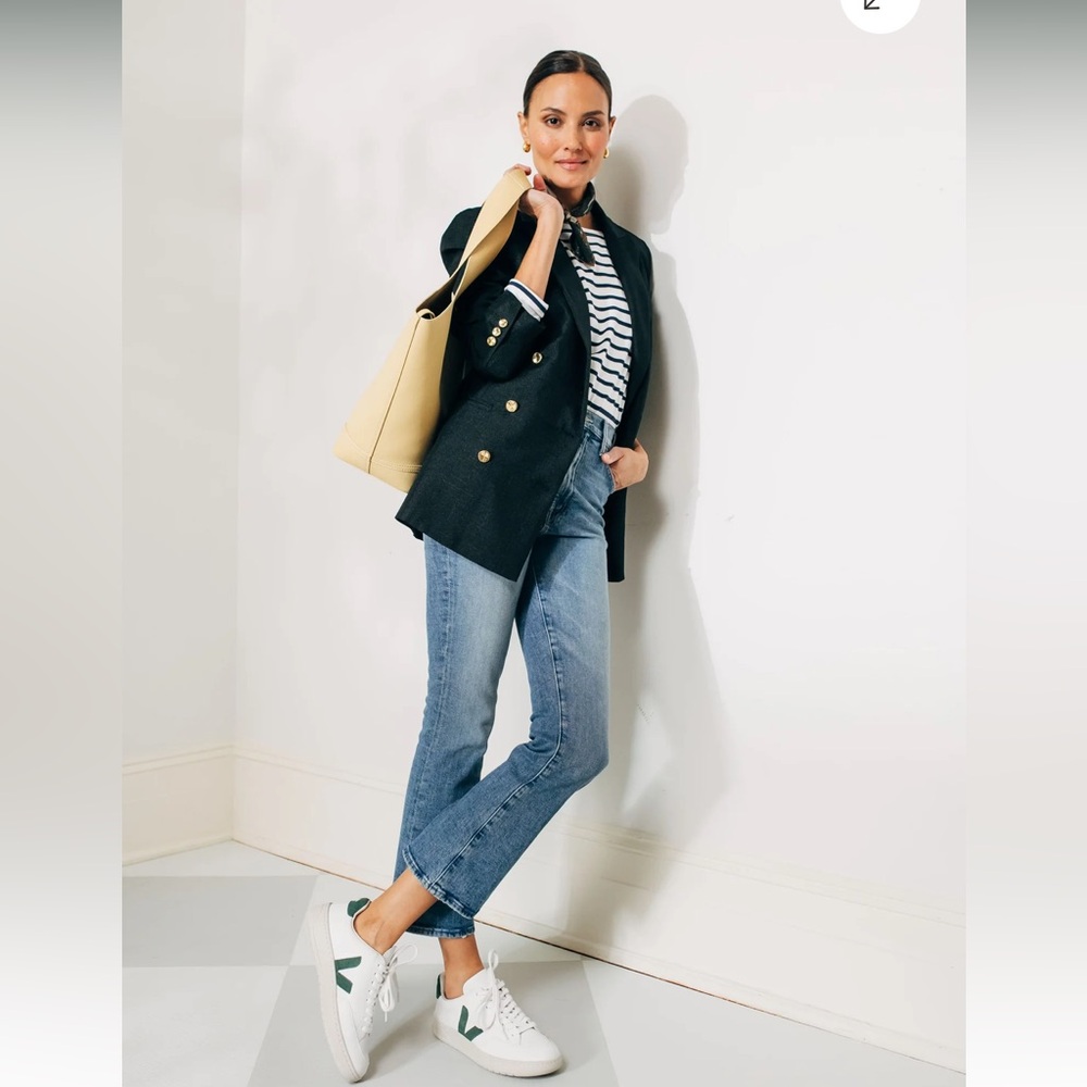 MOTHER Blue Cropped Ankle Jeans Relaxed Fit